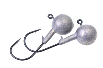 Fishing hooks on white background isolated