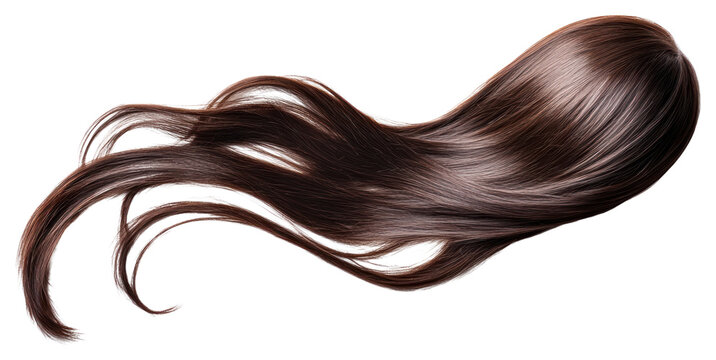 PNG Long, shiny, brown hair extension