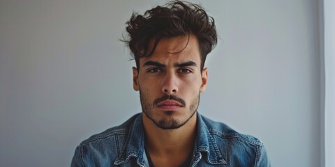 Obraz premium Urban Portrait of a Man with Textured Hair