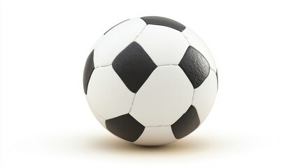 Fototapeta premium Soccer ball clipart, element, 3D illustration, realistic, isolated on white background