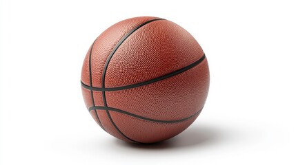 Fototapeta premium Basketball clipart, element, 3D illustration, realistic, isolated on white background