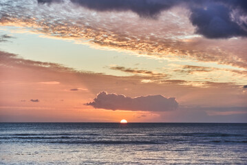 Beautiful sunset over the ocean