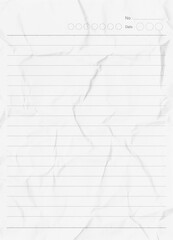 Notebook paper background. Lined notebook paper. crumpled paper background