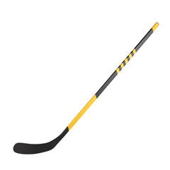 Ice hockey stick isolated on white background