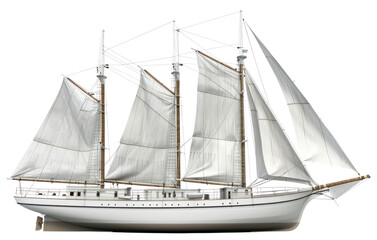 Fototapeta premium PNG Elegant sailing ship model display