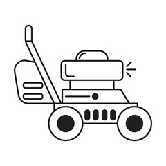 Lawn mower icon vector on white background
