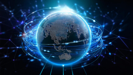 Obraz premium Earth of the future. World of the future.
