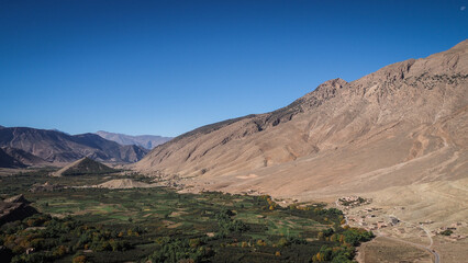 The landscape of Ait Bouguemez Valley in Morocco