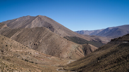 The landscape of Ait Bouguemez Valley in Morocco