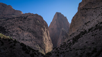 The landscape of Taghia Gorge in Morocco