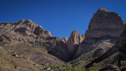 The landscape of Taghia Gorge in Morocco