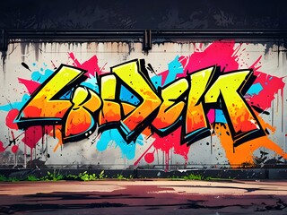 Colorful Graffiti on a Concrete Wall