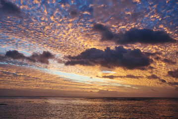Beautiful sunset over the ocean