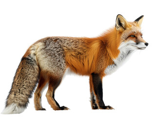 Obraz premium Realistic Fox image on transparent background. Ai generated.