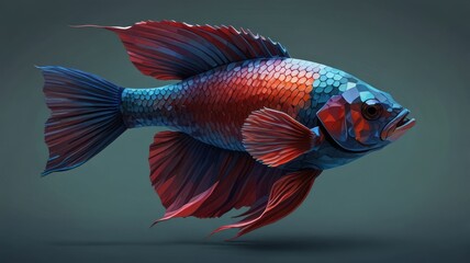 Fototapeta premium Geometric Betta Fish