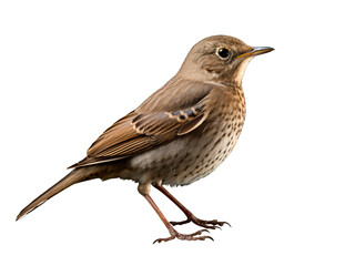 Realistic bird image on transparent background. Ai generated.
