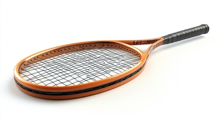 Squash racket clipart, element, 3D illustration, realistic, isolated on white background