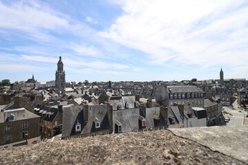 Vue d'ensemble de la ville, ville de Avranches, département de la Manche, France