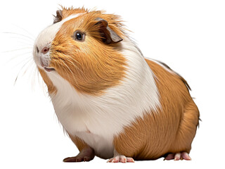 RealisticGuinea pig image on transparent background. Ai generated.