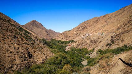 The landscape of Imlil Valley in Morocco