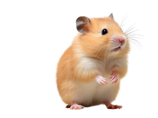 Realistic Hamster image on transparent background. Ai generated.