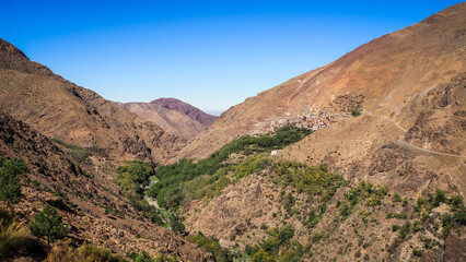 The landscape of Imlil Valley in Morocco