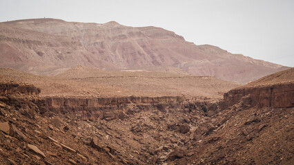 The arid landscape of Southern Morocco
