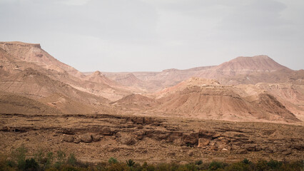 The arid landscape of Southern Morocco