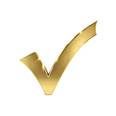 Golden Tick Mark, Symbol of Excellence and Achievement