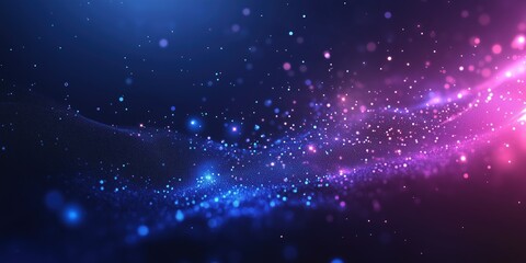 Abstract digital art featuring glowing pink and purple waves of light with dotted textures, perfect for tech, futuristic, and digital art backgrounds,