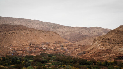 The arid landscape of Southern Morocco