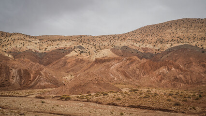 The arid landscape of Southern Morocco