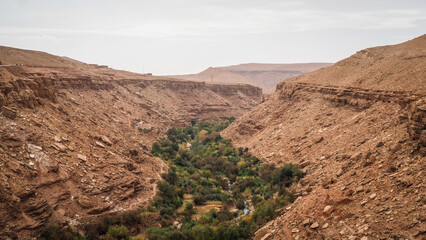 The arid landscape of Southern Morocco