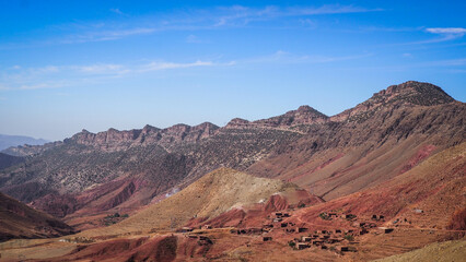 The landscape of Ait Bouguemez Valley in Morocco