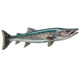 Realistic fish image on transparent background. Ai generated.