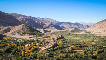 Naklejka premium The landscape of Ait Bouguemez Valley in Morocco