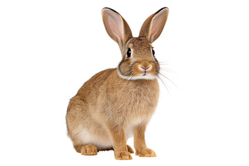 Fototapeta premium Realistic Rabbit image with a transparent background. Ai generated.