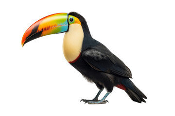 Obraz premium Realistic Toucan image with a transparent background. Ai generated.