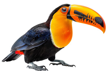 Obraz premium Realistic Toucan image with a transparent background. Ai generated.