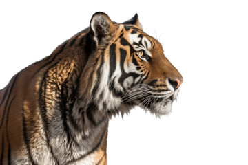 Obraz premium Realistic Tiger image with a transparent background. Ai generated.