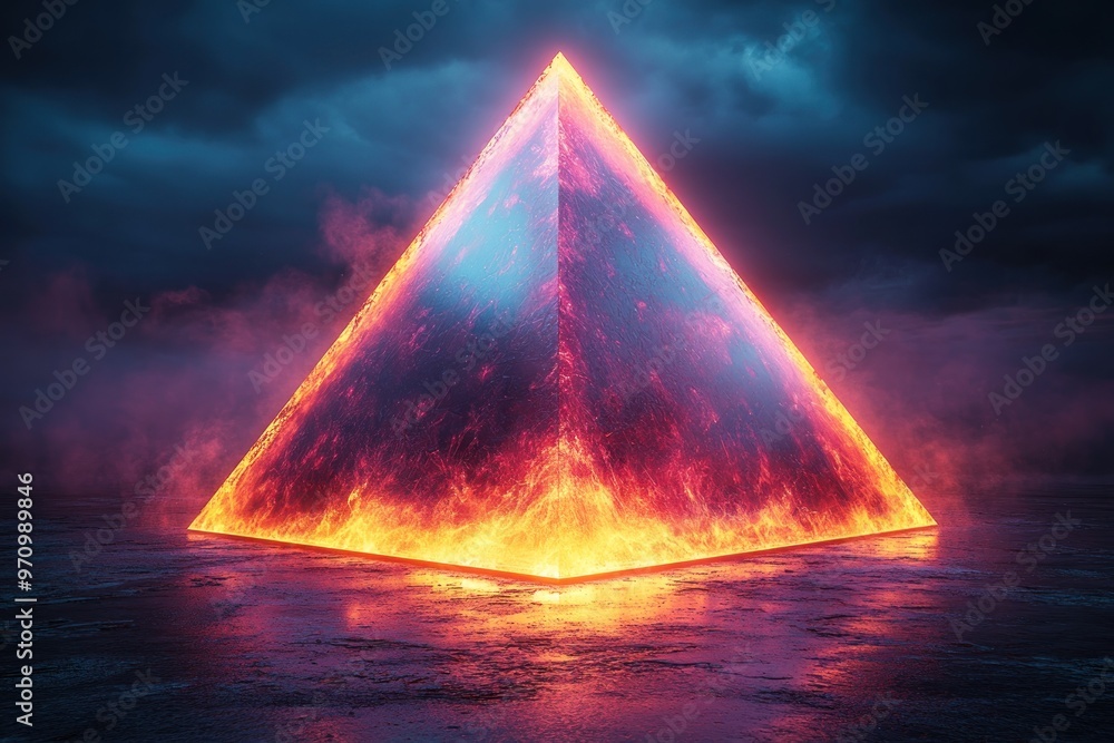 Canvas Prints fiery pyramid