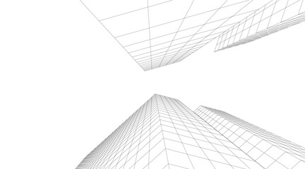 architecture building vector 3d rendering