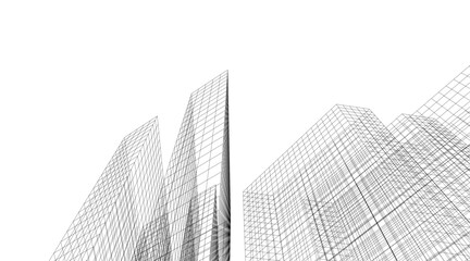 Fototapeta premium architecture building vector 3d rendering