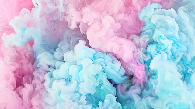 A vibrant swirl of pink and blue smoke, creating a dreamy and abstract background perfect for various creative projects.