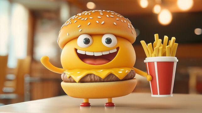 Burger Mascott&ndash; Make Your Menu Sizzle