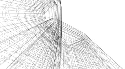 Architectural drawing. Futuristic background vector illustration