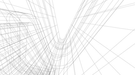 Architectural drawing. Futuristic background vector illustration