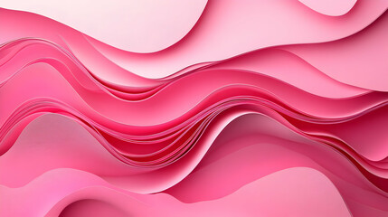 Abstract Pink Paper Waves - 3D Wavy Paper Background Animation