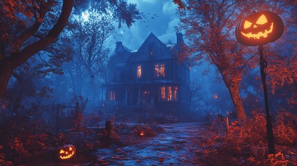 Spooky Zoom backgrounds for a virtual Halloween party.