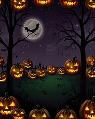 Fototapeta premium halloween background with pumpkin